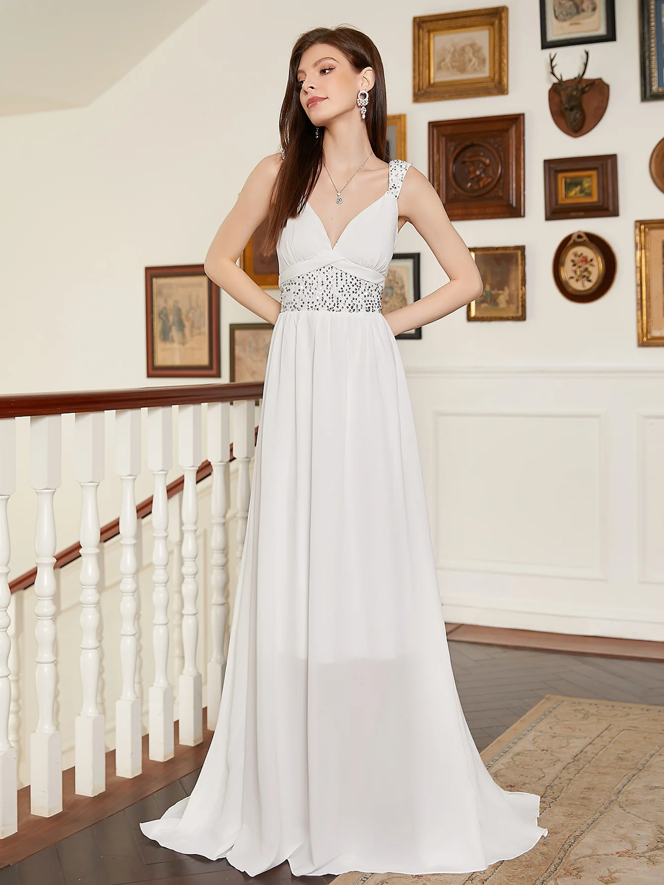 Simple Wedding Dresses Elegant Bridal Gowns A-Line V-Neck Sleeveless Robes For Formal Party Floor Length Vestidos De Novia 2024