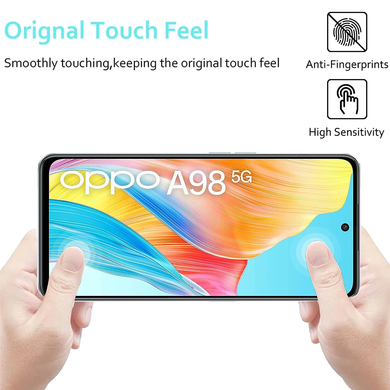 9H Screen Protector Glass For OPPO A98 5G 2/4Pcs HD Tempered Glass