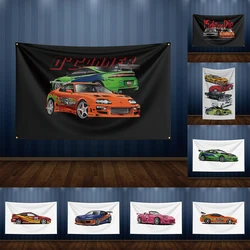 Modified Racing Car JDM Flag For Decor
