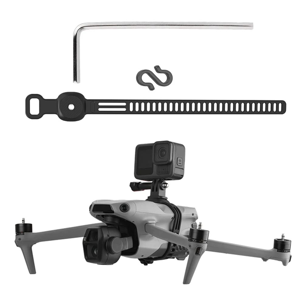 Верхний удлинитель, кронштейн для камеры, резьба 1/4, адаптер для экшн-камеры, базовый ремень, верхний держатель для камеры для DJI Air 2/3S Mavic 2/3Pro