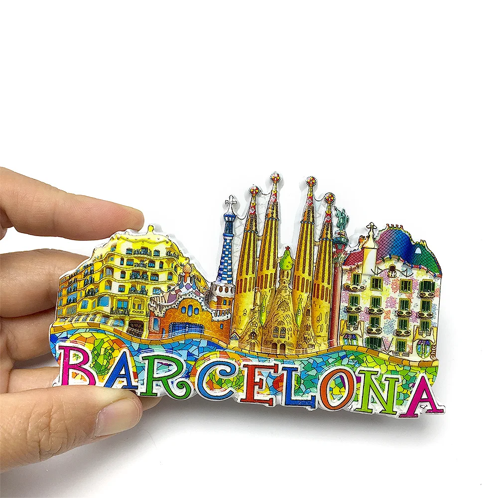 

Barcelona Resin Fridge Magnet Creative Travel Souvenir Home Decoration Magnetic Sticker