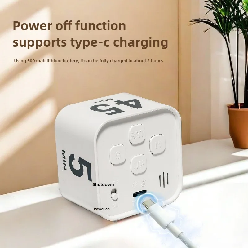 مؤقت بصري مؤقت تنازلي رقمي مع وظيفة الذاكرة استشعار الجاذبية/توقيت دوار دراسة 60 دقيقة مؤقت صامت للطهي #4