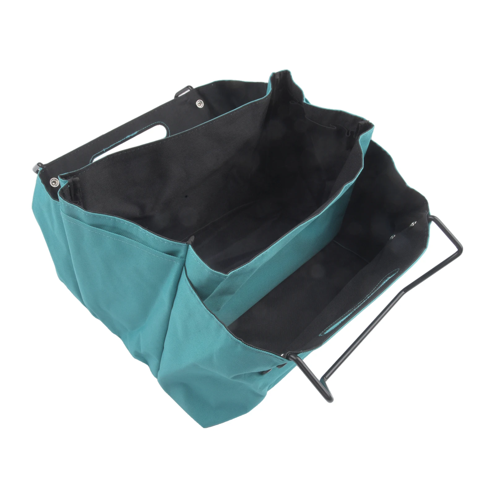 Foldable Tool Storage Bag Organizer Handbag Tool Bag Foldable Pouch Large Storage Capacity Metal Hook For Hanging