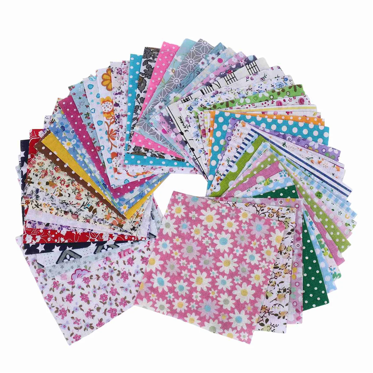 A24P DIY quilting Patch 60pcs 10cmx10cm charm pack cotton fabric patchwork bundle fabrics cloth sewing