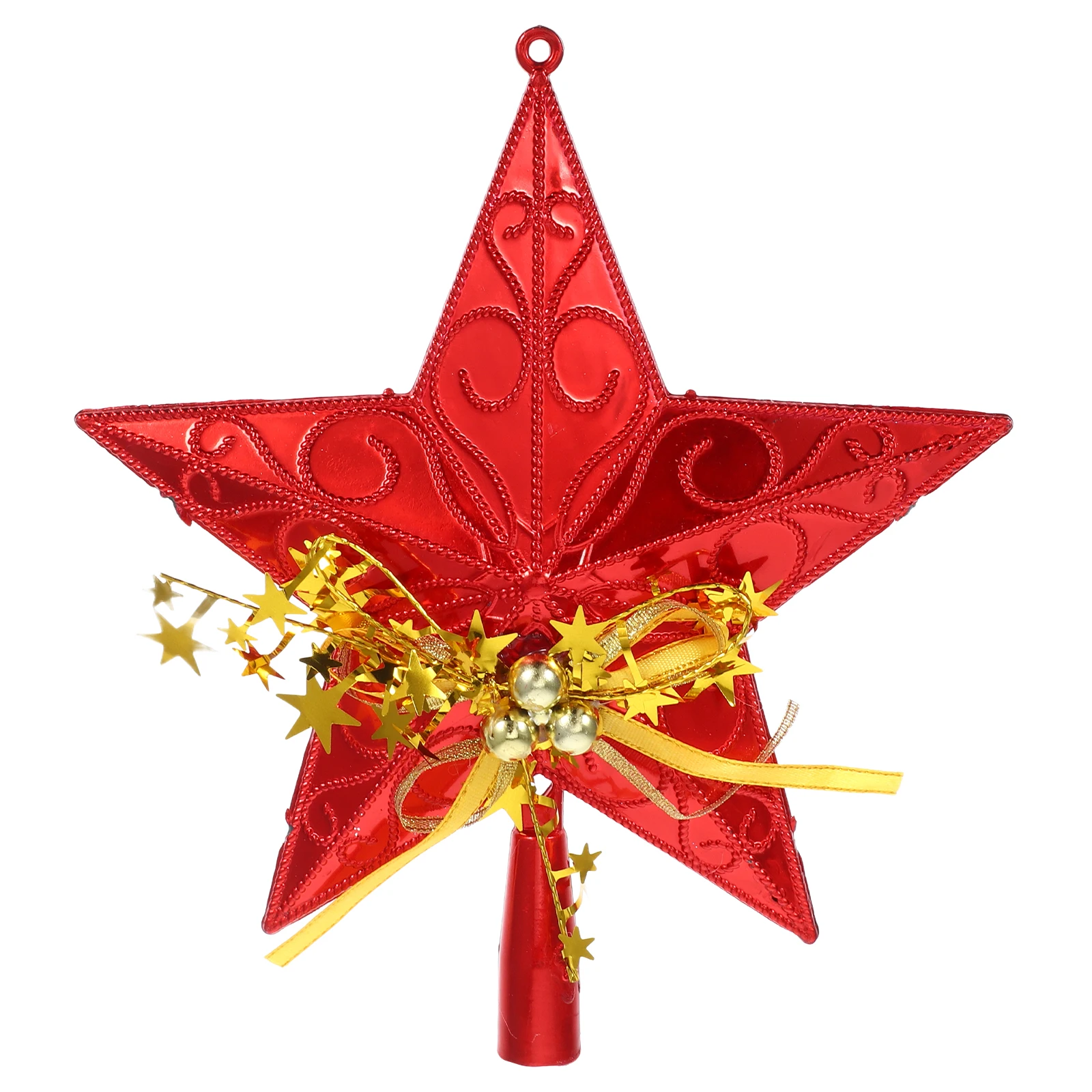 

Christmas Tree Star 20cm Ornaments Decor Christmas Star Topper Material Glittering Design Perfect for Party Home Office