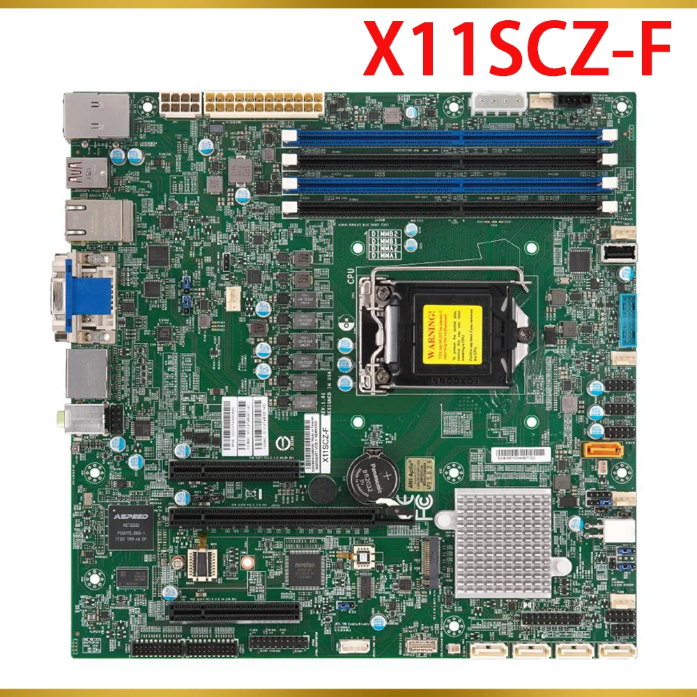 For Supermicro Workstation Motherboard 8th/9th Gen Core i3/i5/i7/i9 Xeon E-2100/E-2200 Series LGA-1151 DDR4 PCI-E3.0 X11SCZ-F