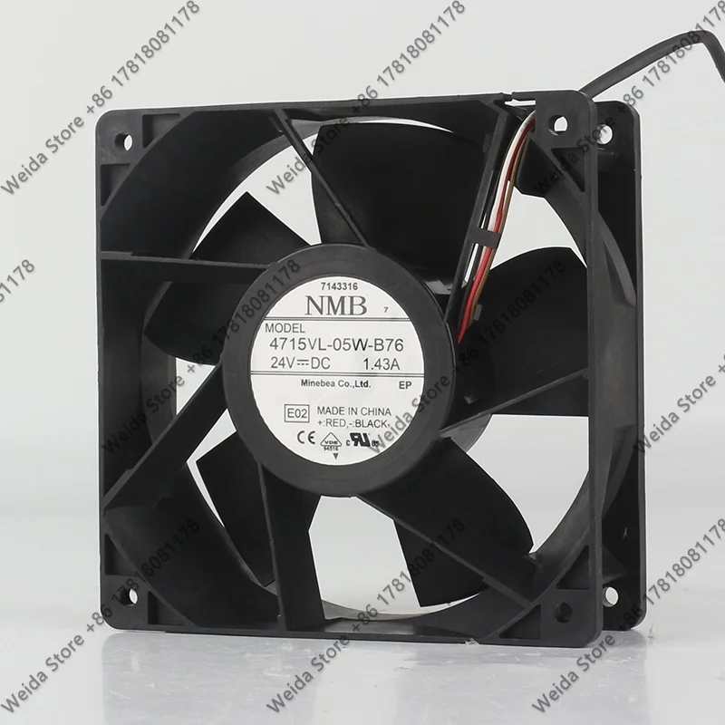 

cooling fan New original NMB DC 24V 1.43A AC EC 120X120X38MM 12038 12CM frequency converter dual ball 4715VL-05W-B76