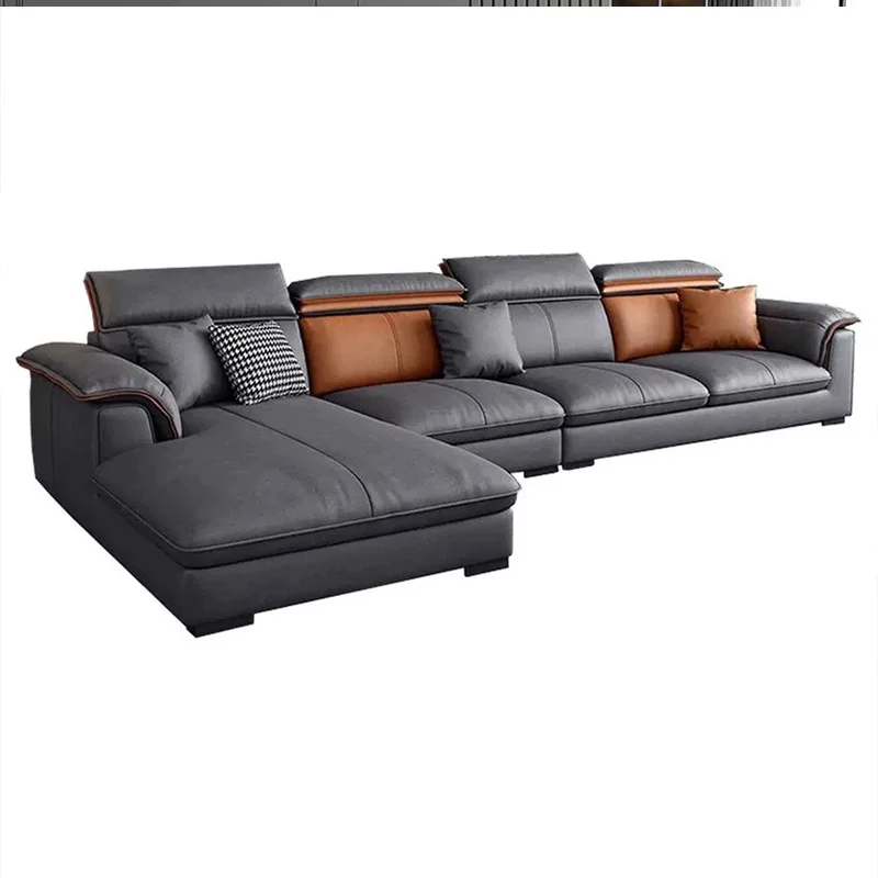 

Technology cloth sofa, simple and modern Italian light luxury minimalist small apartment straight row fabric sofa