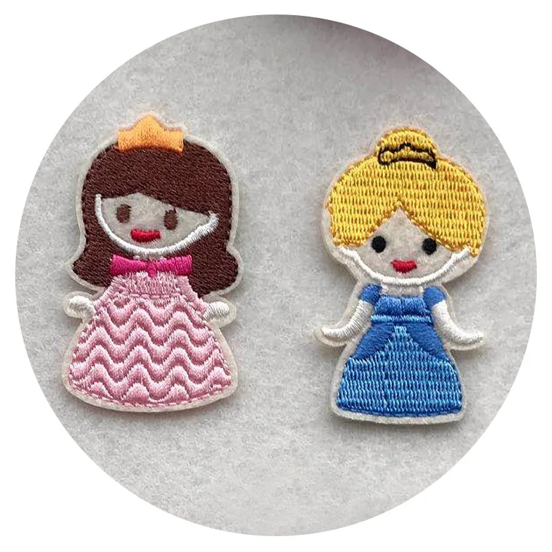 5PCS Little princess embroidery cloth paste cute cartoon children\'s clothing accessories embroidery stamp Kawaii computer embroi