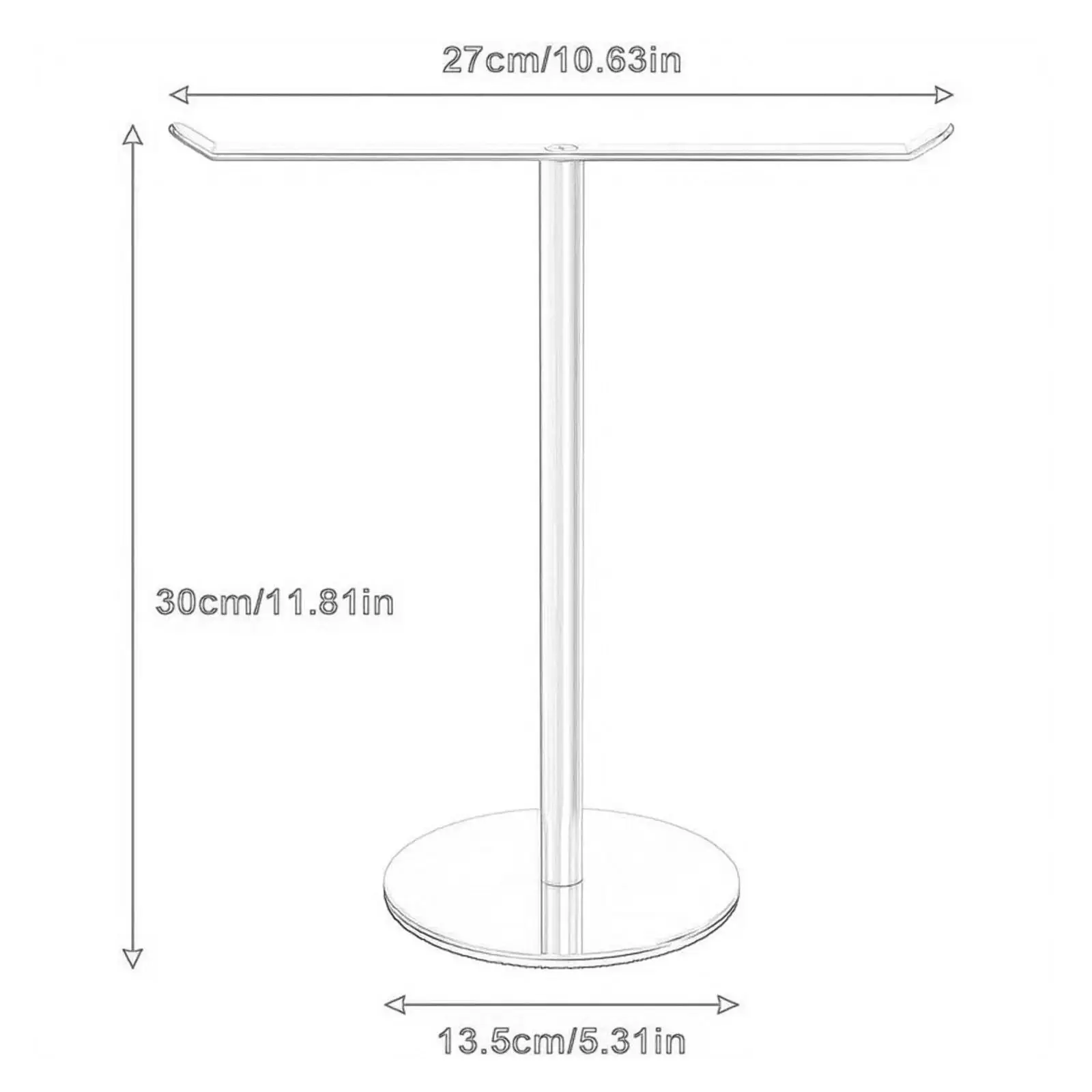 T Shape Hand Towel Holder Countertop Towel Stand, Waterproof with Base Hand Towel Stand Standing Towel Bar for Hotel Bathroom