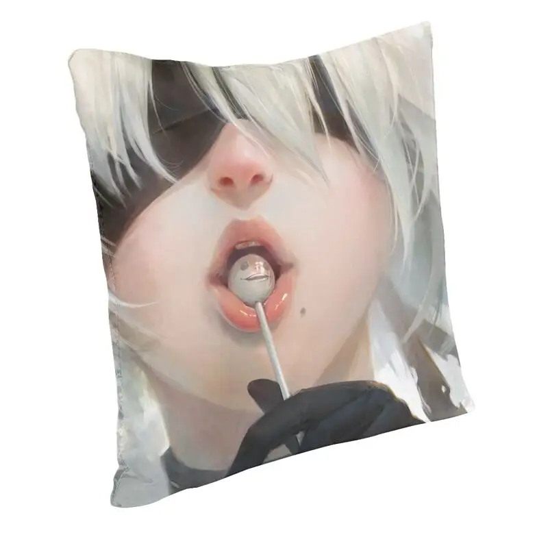 2B Nier Automata Boxer Square Throw Pillow Case Home Decorative 3D Double-sided Print Anime Cartoon Game Cushion Cover for Car