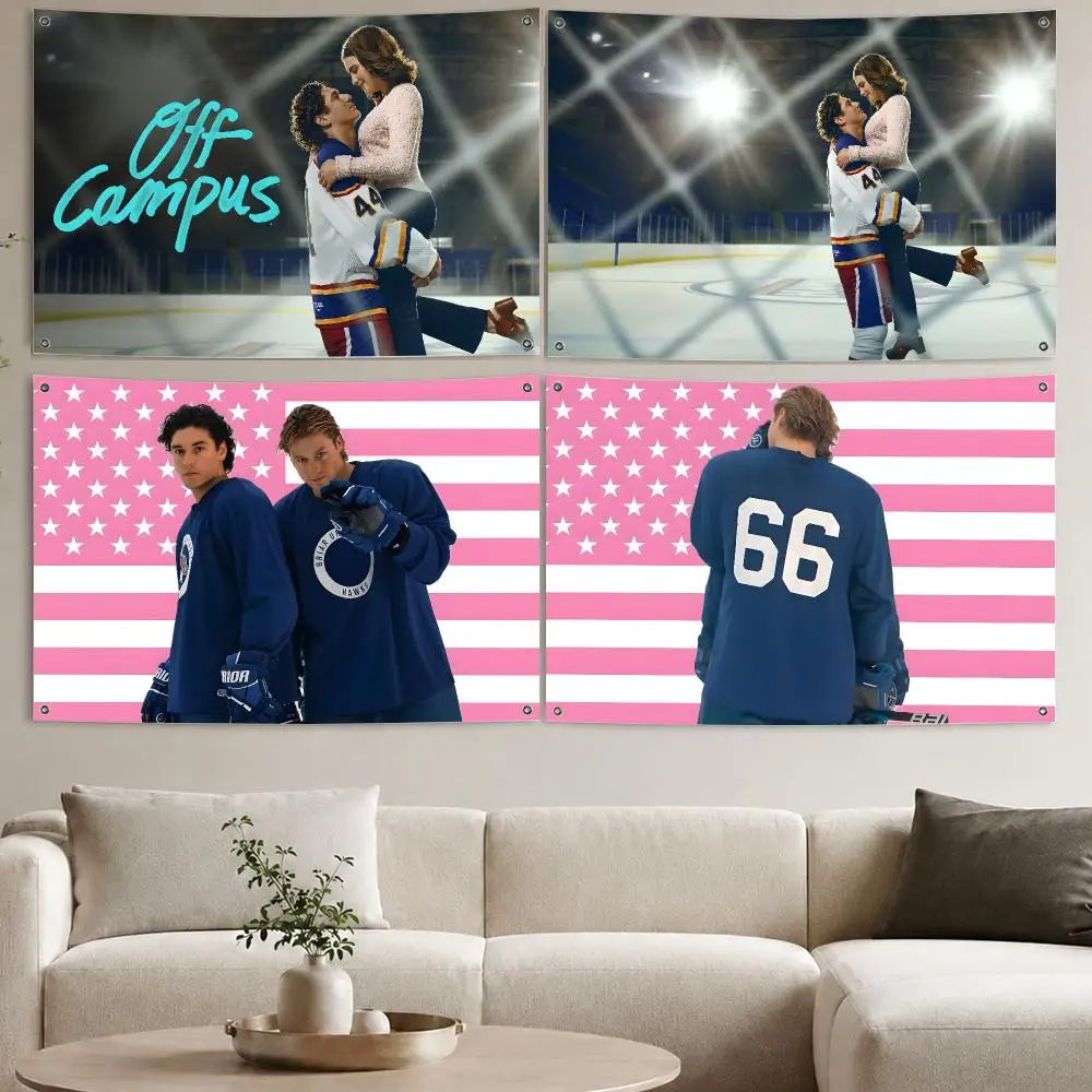 TV-Show „Off Campus 2026“ Flaggen Ästhetischer Wandteppich Bedruckter Wandbehang Wohnzimmer Party Outdoor Dekoration
