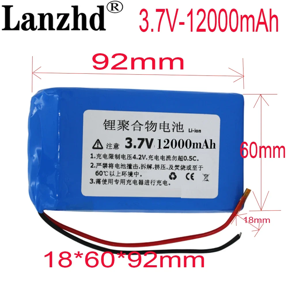 

1-8PCS DIY batteries Li Lithium 3.7V Battery Pack with PCB 12000mAh For Fishing LED Light Bluetooth Speaker 4.2V Emergency