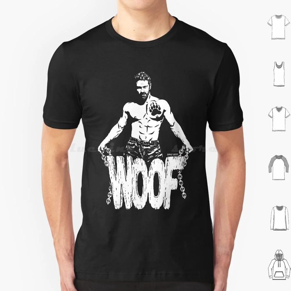 Woof T Shirt 6xl Cotton Cool Tee Barebeef Bears Bear Woof Pride Grrr Men Cute Bearart Bearpride Bearflag Growlr Yaoi Bare Oso