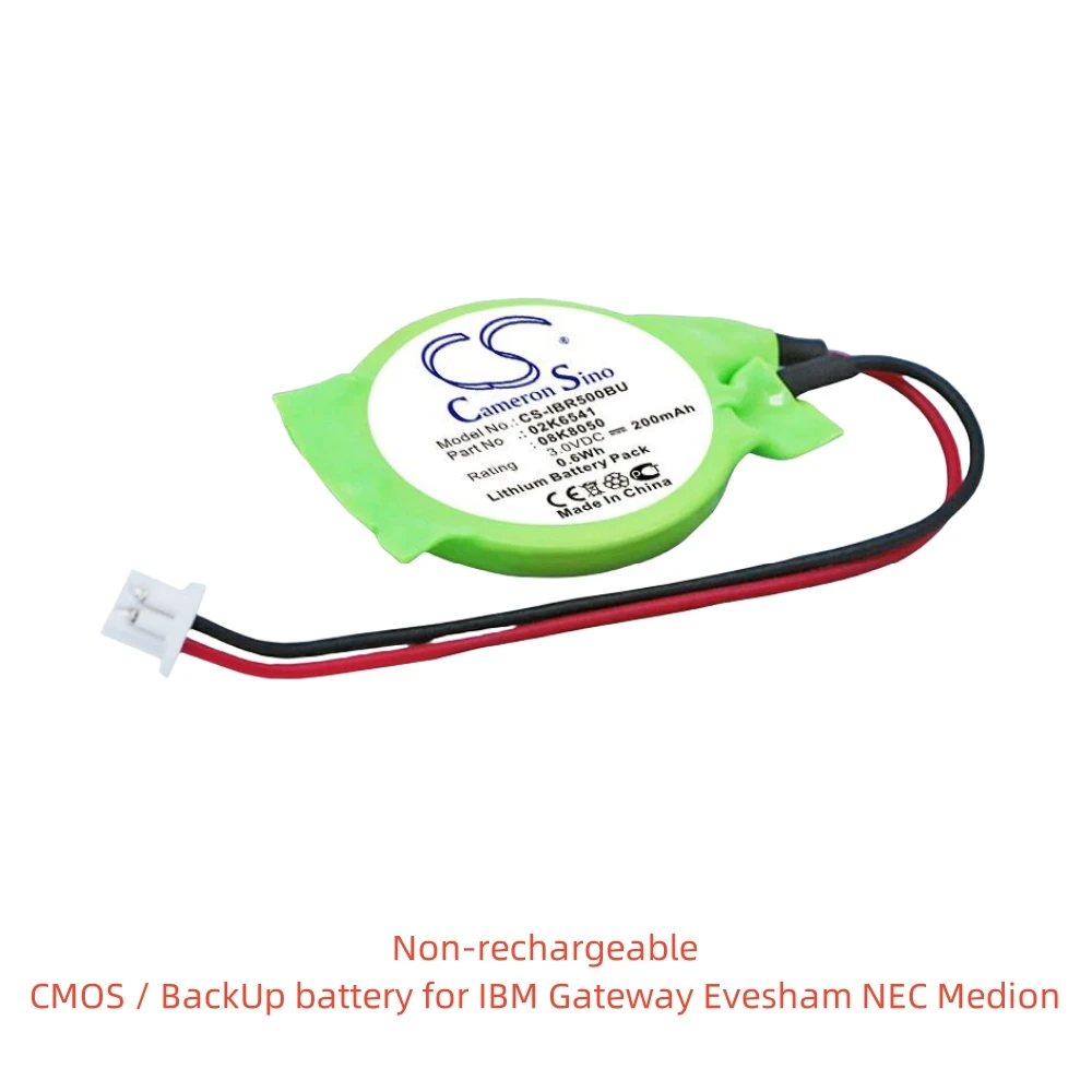 Non-rechargeable Lithium CMOS / BackUp battery for IBM Gateway Evesham NEC Medion.3.0V,200mAh,ThinkPad R40 2681,Solo 5300