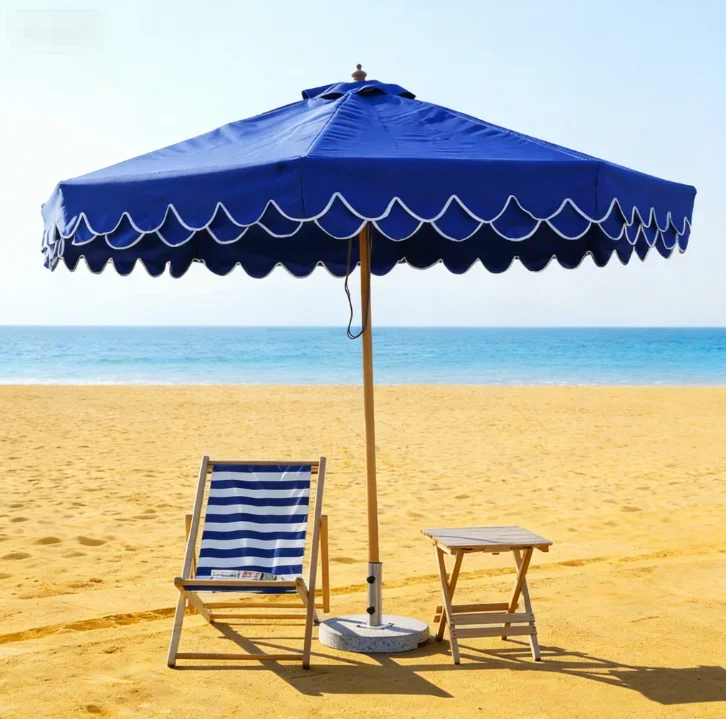 

2026 Luxury Aluminum Outdoor Parasol 2.5m/2.7m/3m Round Beach Umbrella for Courtyard Garden & Patio-Garden Patio Umbrella