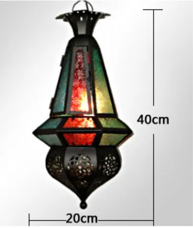 Vintage Moroccan Retro Black Painted Iron Chain Pendant Light WitStained Glass Water Pattern Glass Droplight