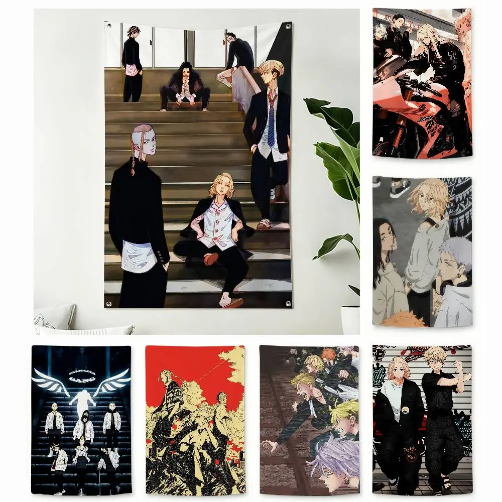 Anime Tokyo-R-Revengers Home Decor Wall Hanging Vertical Flags Indoor Outdoor