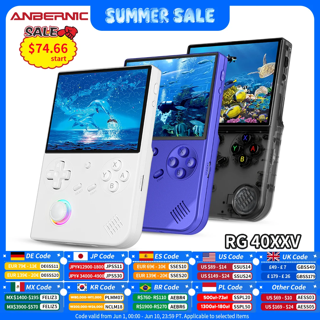Anbernic RG 40XXV RG40XXV Handheld Game Console Linux 64 bit 4