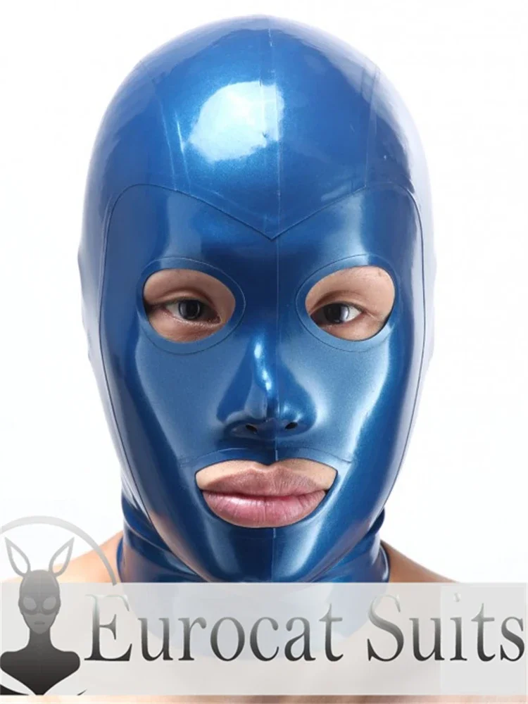 latex fetish hood Eurocat suits sexy bodysuitrubber catsuits  clubwearing male rubber bodysuit  cosplay costumeMASK BASIC MAD