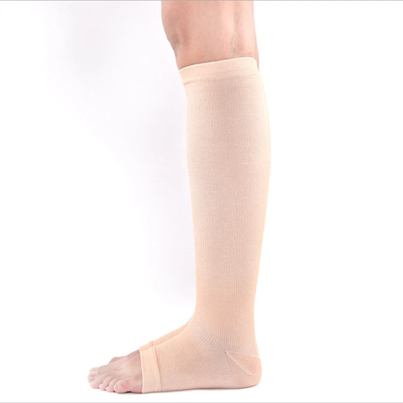 1Pair Compression Leg Sleeve Socks Varicose Vein Medical Stocking Elastic Socks Fatigue Relief Leg Warmer Calf Sleeve Socks