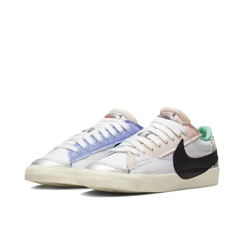 Nike Blazer Unisex-Boardschuhe sind langlebig, gemütlich, leicht, atmungsaktiv, dämpfend in Weiß und Grün