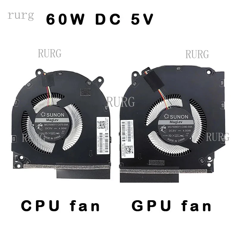 R+  New Laptop CPU GPU Fan for HP TPN-C169 VICTUS 9 16-S 16-R N44738-001 DC5V 12V