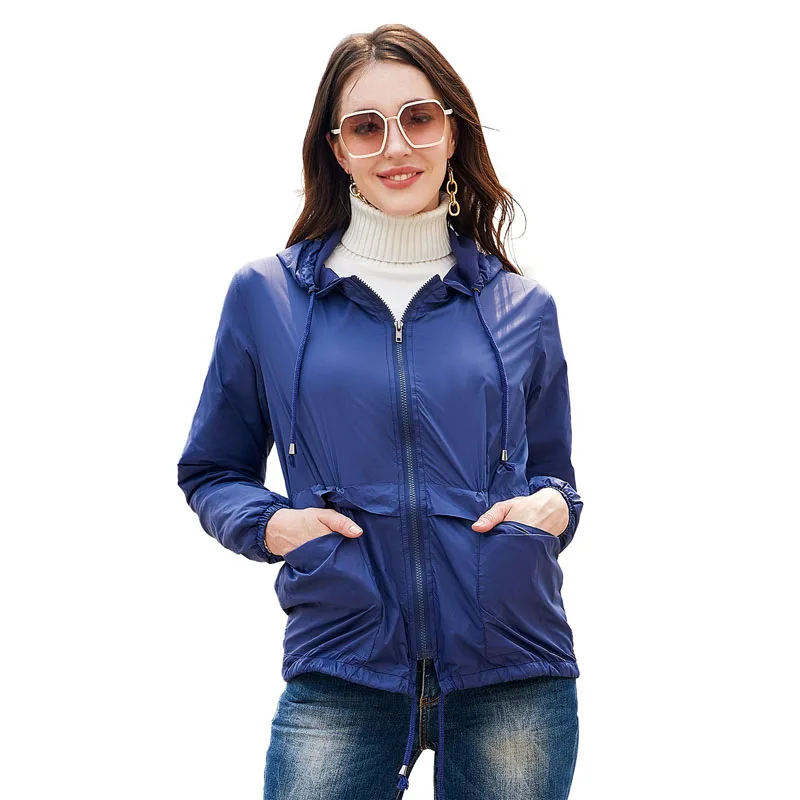 Leve casaco com capuz feminino ao ar livre à prova dwaterproof água acampamento jaqueta de chuva pesca caça roupas femininas secagem rápida blusão wf323