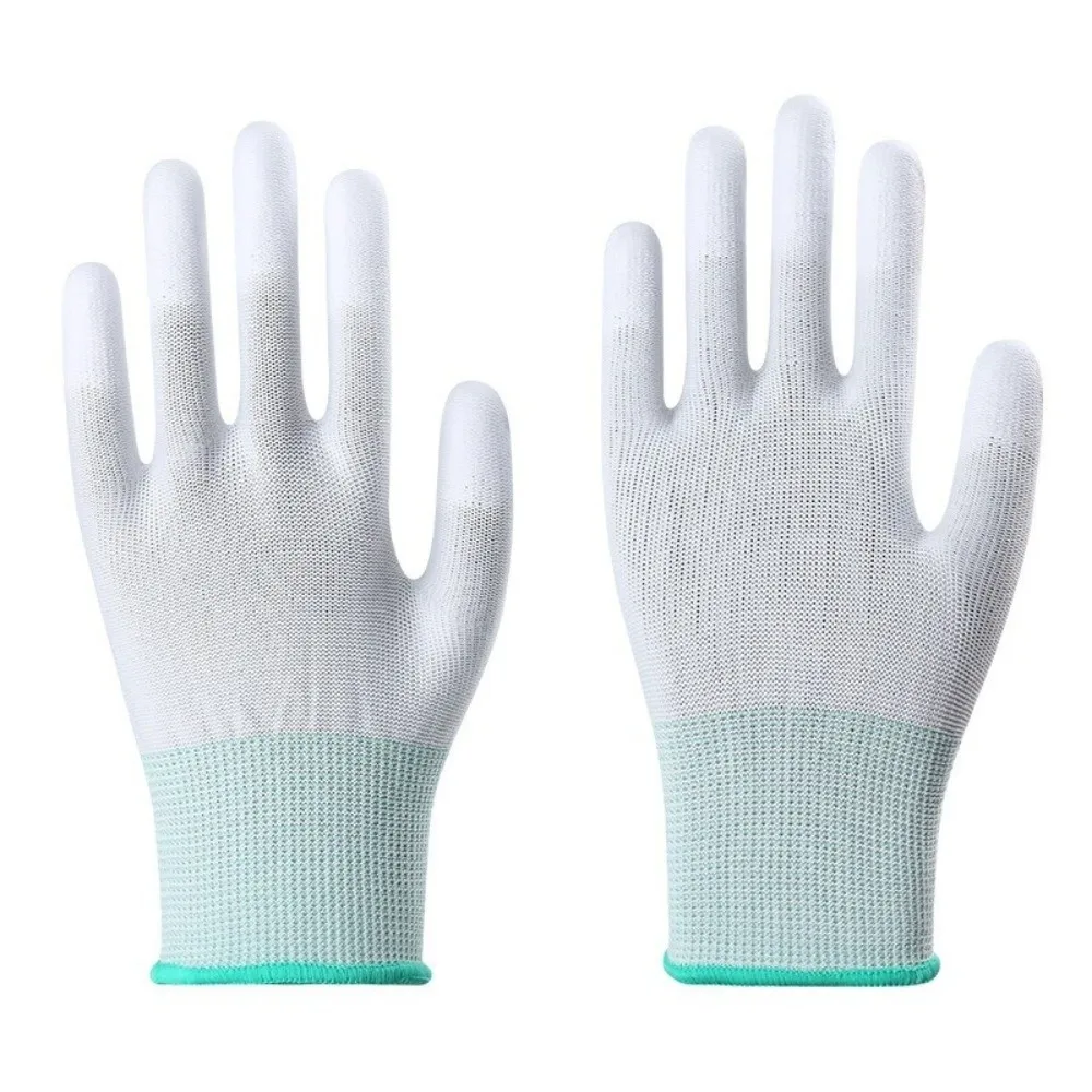 

12 Pairs Wear Resistant Antique Work Gloves Solid Color Thickened Full Finger Gloves Breathable Cultural Polishing Mittens