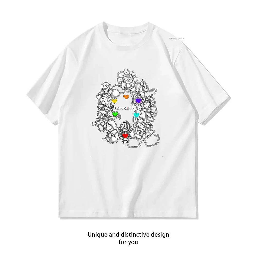 Undertale Game T-Shirt für Damen und Herren, Sommer-T-Shirts aus Baumwolle mit Grafik, Streetwear-T-Shirts für Erwachsene, Tops, T-Shirt mit kurzen Ärmeln, Boyfriend-Stil