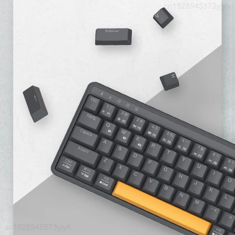 Miiiw لوحة المفاتيح الميكانيكية Z680C 68 مفاتيح السلكية سماعة لاسلكية تعمل بالبلوتوث الوضع المزدوج المحمولة لوحات مفاتيح الألعاب الصغيرة الألعاب مكتب لوحات المفاتيح