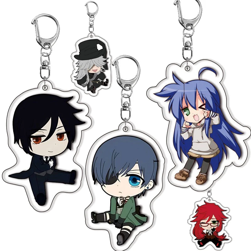 

Новый мультфильм «Черный дворецкий», аниме, акриловый брелок, орнамент, версия Q, персонажи, ювелирные изделия, брелок для ключей, очаровательные друзья, фанаты, подарки, игрушки