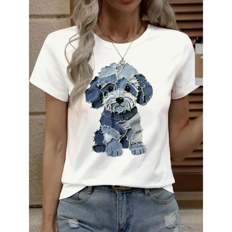 تي شيرت نسائي مقاس كبير برسومات جرافيك بأكمام قصيرة، فضفاض وكاجوال، ناعم ومريح للتنفس، رياضات خارجية #1