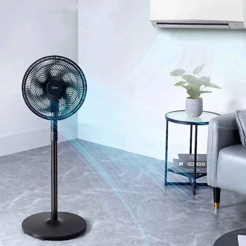 Home Floor Standing Fan Energy Saving Shaking Head Air Cooler Midea Fan Floor Table Dual Use 7 Blade Electric Fan Soft Wind