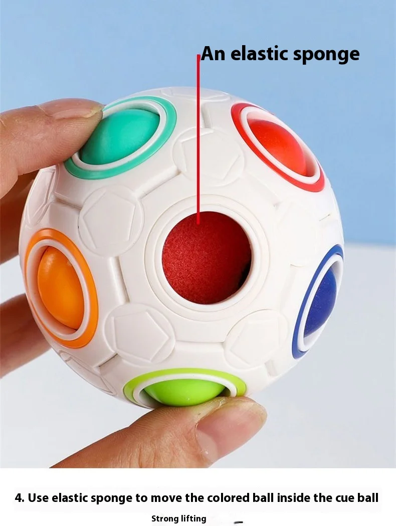 Antiestresse cubo magia brinquedos quebra-cabeça arco-íris bolas crianças brinquedo educativo adulto criança aliviar o estresse ansiedade presente de natal