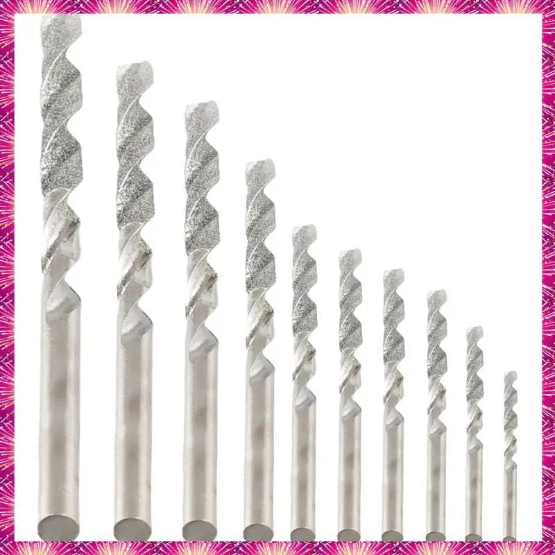 

LUWEI Набор алмазных сверл из 10 предметов, сверло с алмазным наконечником, сверхмощный мини-алмазный набор сверл для стеклянной плитки