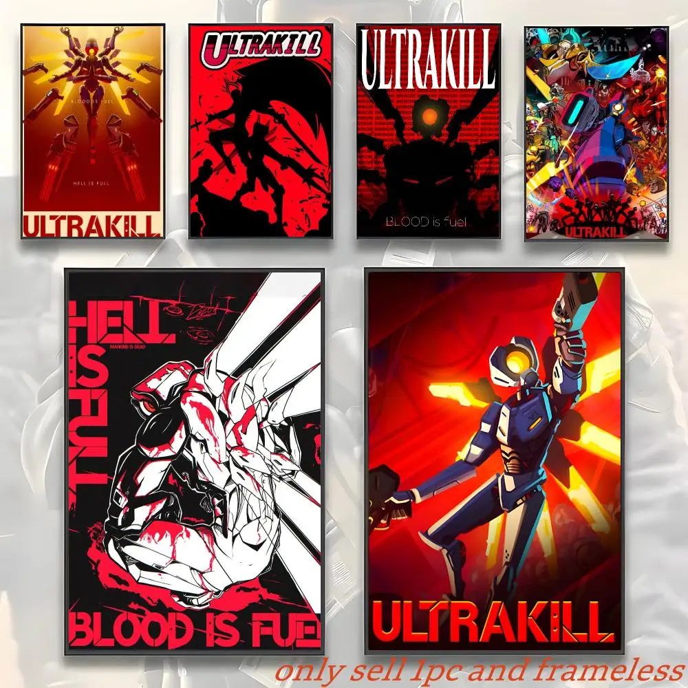 ULTRAKILL Game Art Print Poster Gift with prints Home bedroom living room decoration promotion and display