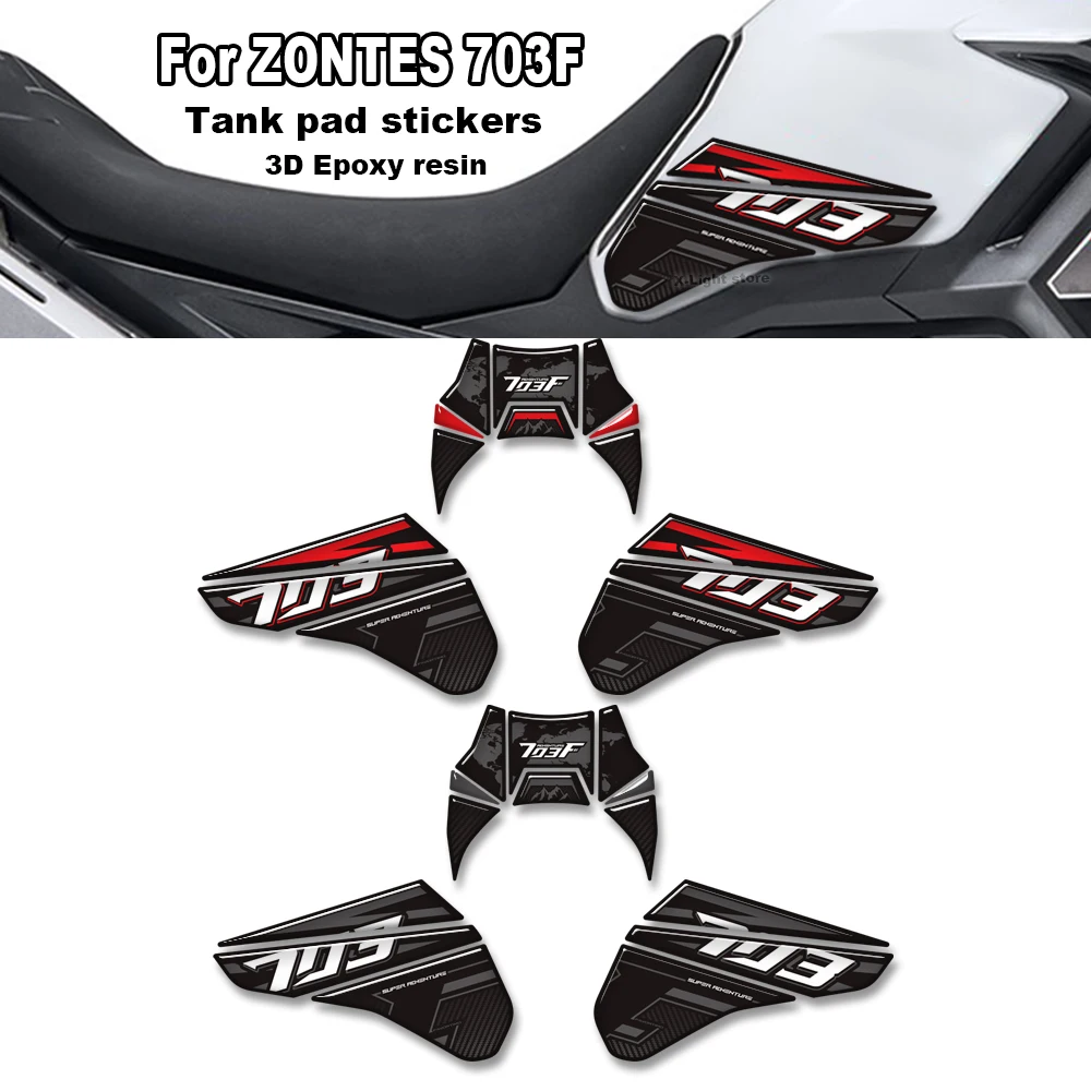 

Наклейки-протекторы из 3D-эпоксидной смолы для топливного бака мотоцикла Zontes ZT703-F ZT-703F ZT 703F 703 F Adventure Bike