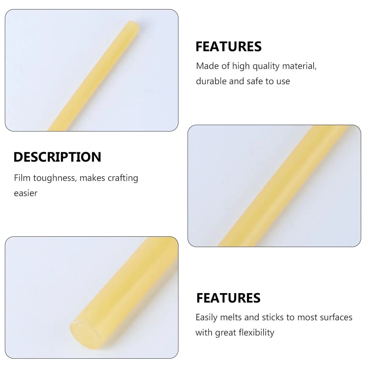 

2 pcs Black Hot Melt Glue Arrow Adhesive Sticks DIY Craft Hot Adhesive Sticks Durable Odorless For Home Use