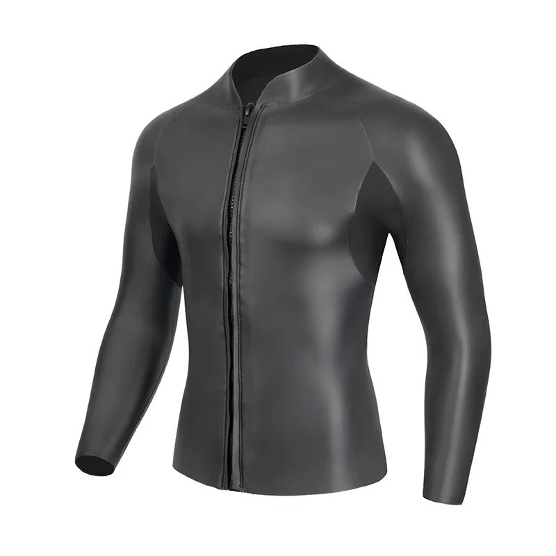 3Mm Cr Neopreen Wetsuit Mannen Top Pak Lijmverlijming Hoge Elastische Surf Winter Zwemmen Snorkelen Sneldrogende UV-Bescherming Pak