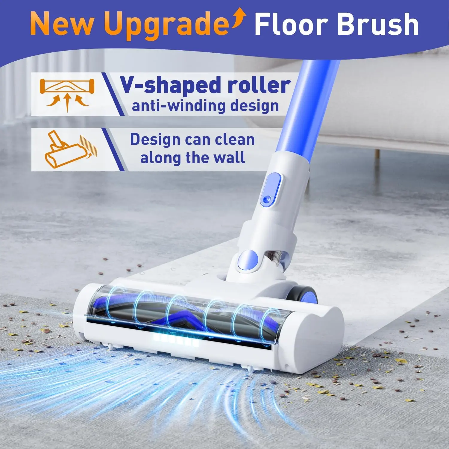 AR182 Cordless Vacuum Cleaner, Detachable, 23KPA Suction, 6-in-1, Long Run Time, For Hard Floors, Cars, Pets, Hair