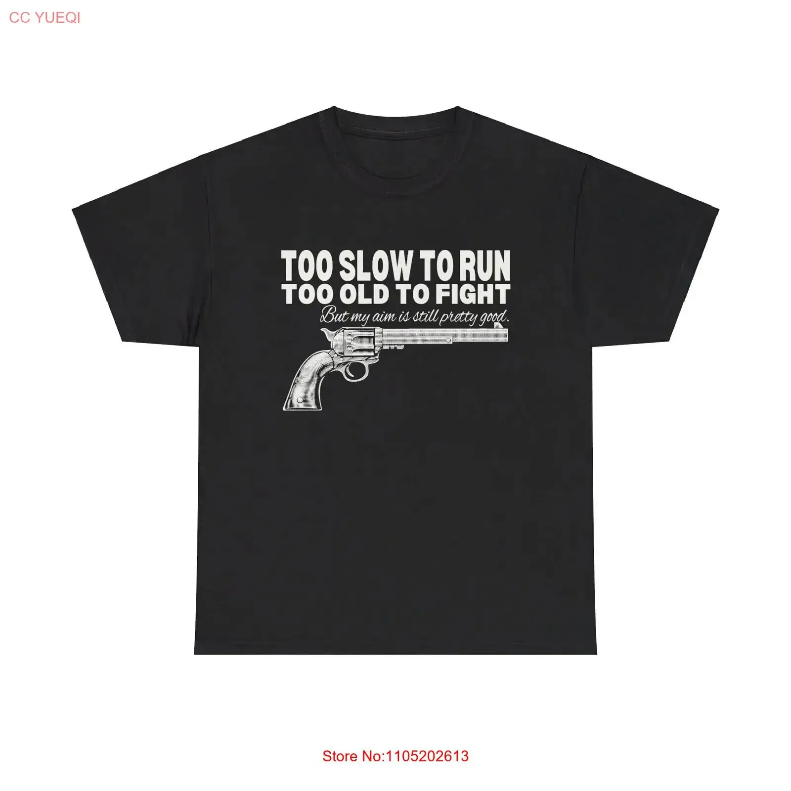 

Too Slow to Run Old Fight Heavy Cotton T Shirt vintage Washed Comfortable streetwear Slightly Unisex Casual graphic Stretched