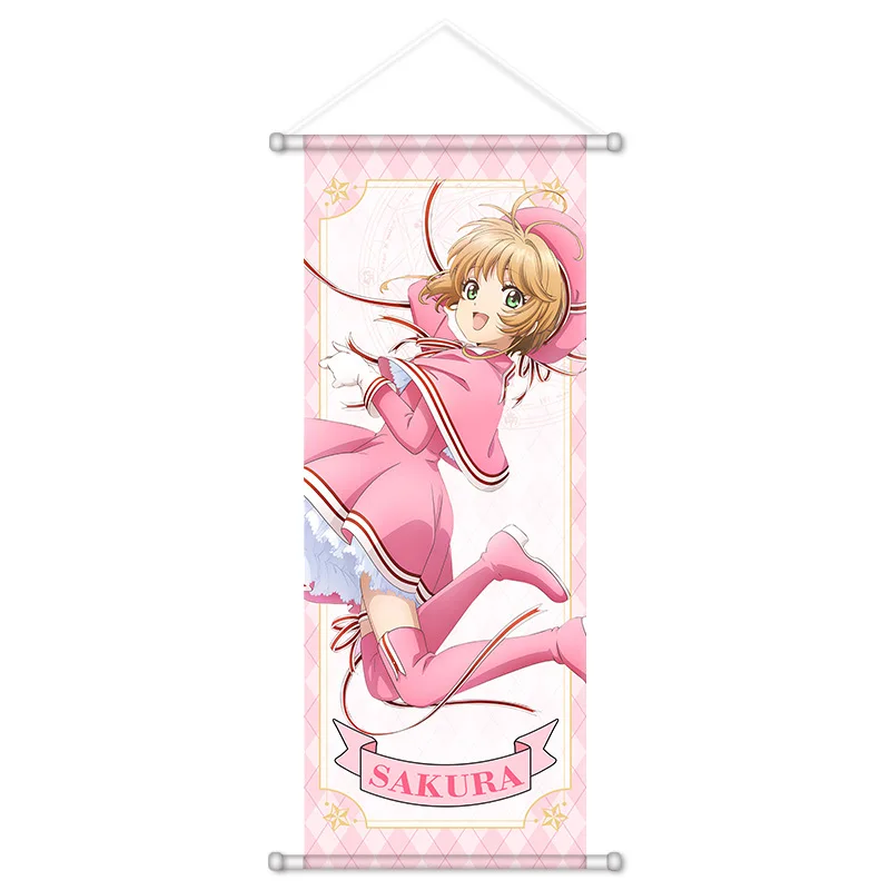 Silk Cloth Anime Wall Scroll Hanging Poster Japanese Magical Girl Style Art Print Home Bedroom Wall Decor Collectible Gift