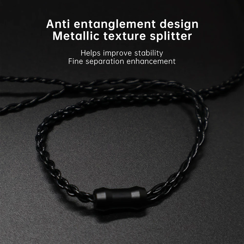 ND D6 Headphone knitting upgrade line TYPE-C interface decoding chip HIFI dual pin 0.75 for Android