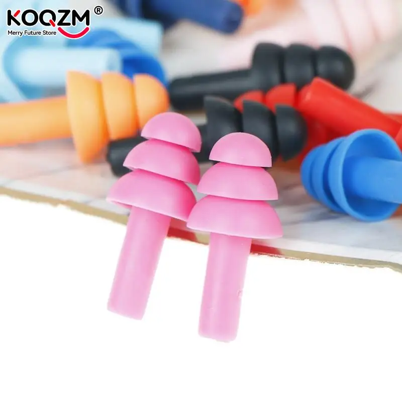 Bouchons d'oreille en Silicone, 6 paires, isolation phonique, protecteur d'oreille, Anti-bruit, ronflement, bouchons d'oreille confortables pour réduire le bruit