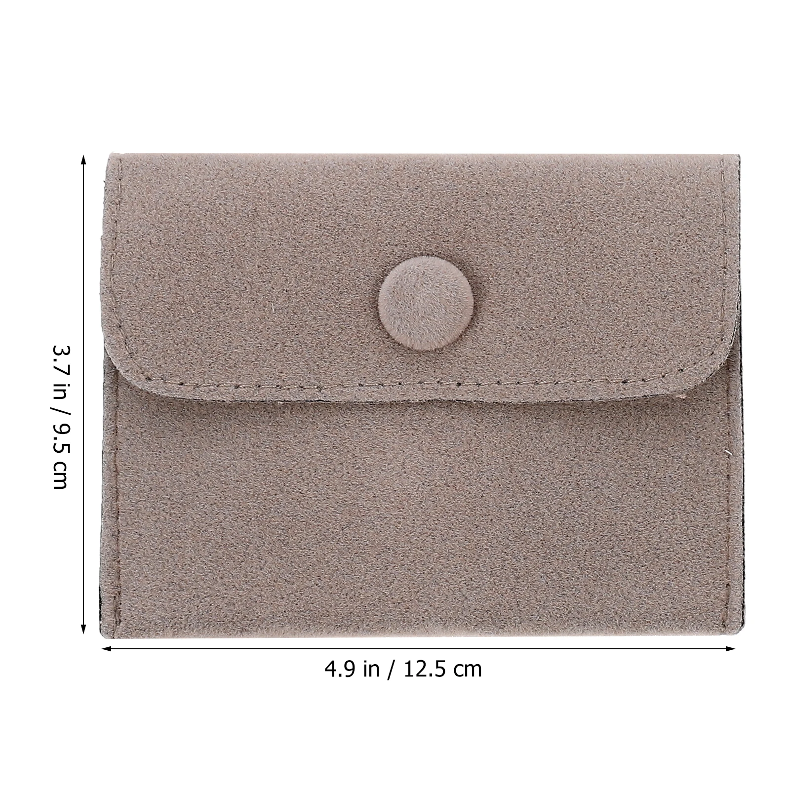 

2Pcs Jewelry Storage Pouches Snap Closure Smooth Fabric for Watch Bracelet Ring Necklace Gift Packing Bag Snap Jewelry Bag