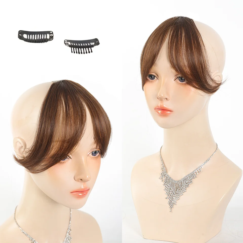 Synthetic Bangs Wig For Women With Natural Side Bangs Fluffy And Add Hair Flipper Bangs image 5