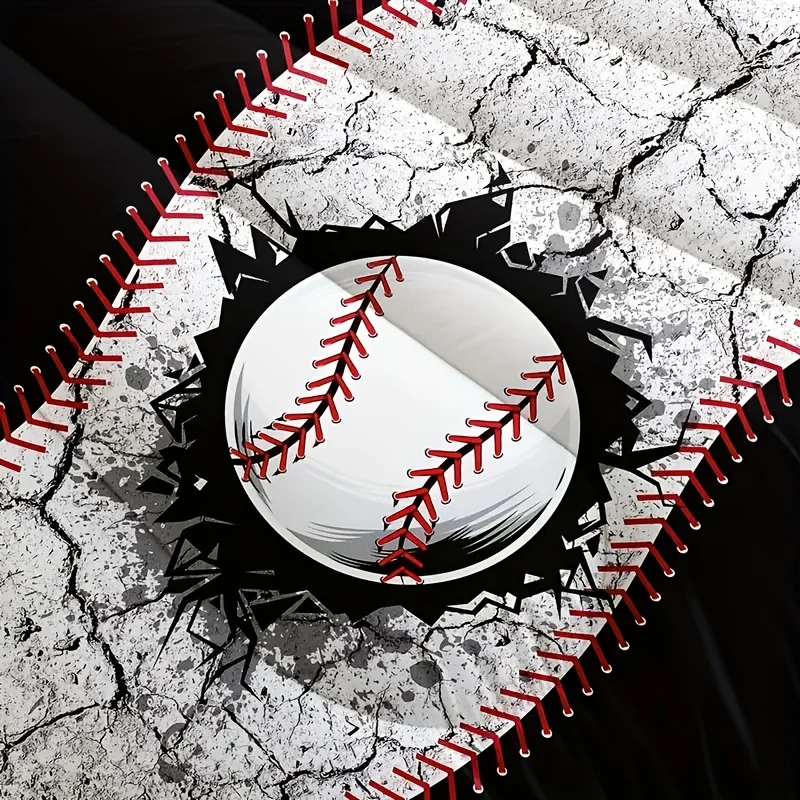 Baseball Bedding Set 3D Printing 2-3 Piece Set (No Core) Suitable for Bedroom Duvet Cover Set Gift Home Decor Textile Sports