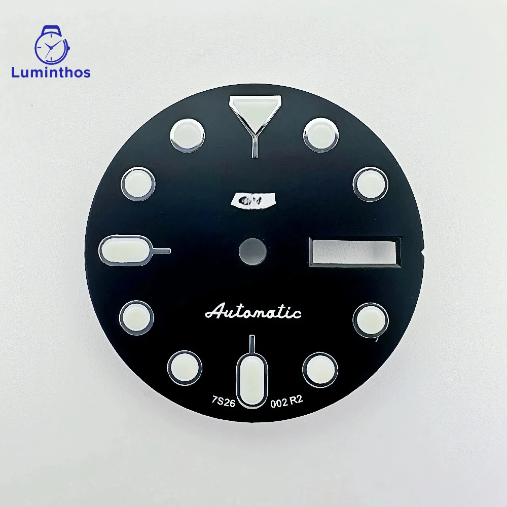 ساعات لومينثوس للرجال S5 شعار 28.5 ملم ماتي الأسود الهاتفي ل NH36/4R عيار ساعة تحويل الملحقات