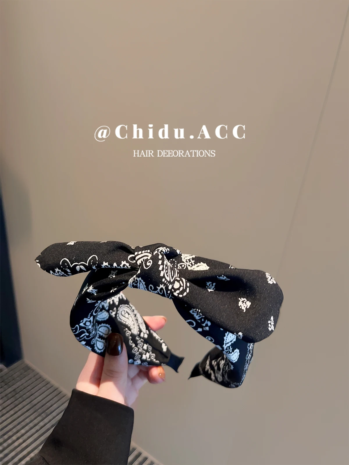 

Ele Knot Hairband Ethnic Totem Print Knot Waing Face Hair Clip Retro Hair Accories Faionable Hair Decora...